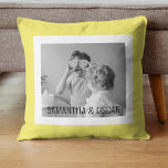 Modern  Family Photo Yellow Simple Lovely Gift Cushion<br><div class="desc">Modern  Family Photo Yellow Simple Lovely Gift</div>