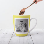 Modern  Family Photo Yellow Simple Lovely Gift Latte Mug<br><div class="desc">Modern  Family Photo Yellow Simple Lovely Gift</div>