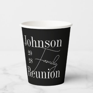 Modern Family Reunion Black and White Party Paper Cups