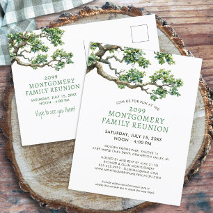 Modern Family Reunion Family Tree Branch Postcard