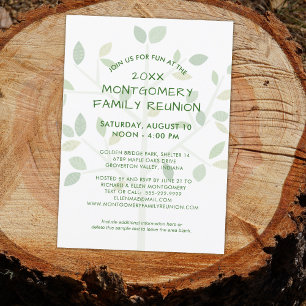 Modern Family Reunion Family Tree invitation
