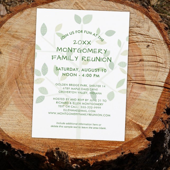 Modern Family Reunion Family Tree invitation (Creator Uploaded)