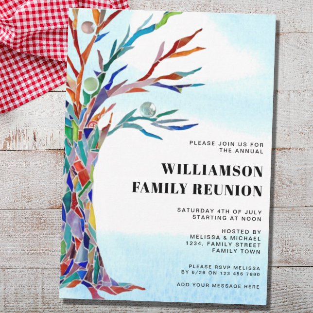 Modern Family Reunion Family Tree Invitation (Creator Uploaded)