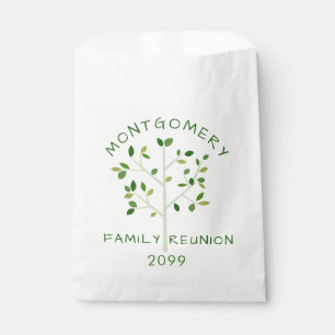 Modern Family Reunion Family Tree Personalised Favour Bags