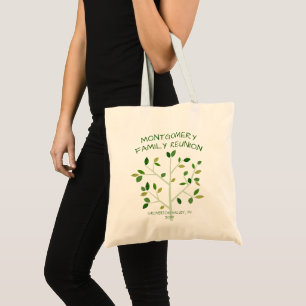 Modern Family Reunion Family Tree Personalised Tote Bag