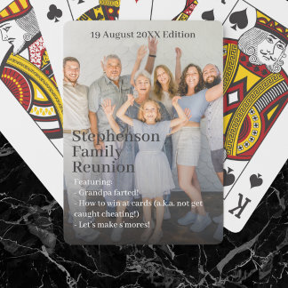 Modern Family Reunion Photo Magazine Cover Playing Cards