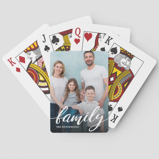 Modern Family Script Photo Playing Cards (Back)