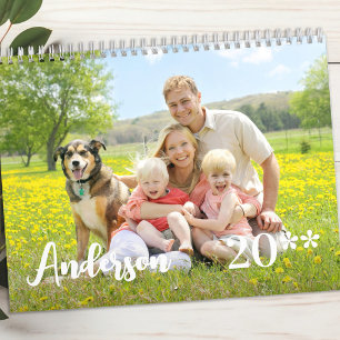 Modern Family Simple Personalised Photos 2025  Calendar