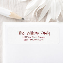 Modern Family Simple Typography Return Address