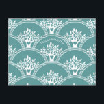 Modern Family Tree Reunion  Postcard<br><div class="desc">It's time to start organising a family reunion. Wonderful modern family tree pattern with your family name. The perfect invite for a summertime potluck picnic or anytime family gathering. It's a great time to gather the clan and reconnect and celebrate your ancestry.</div>