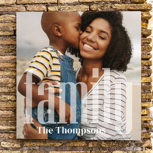 Modern Family Typography Photo Personalised