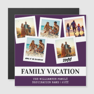 Modern Family Vacation Keepsake Magnetic Card
