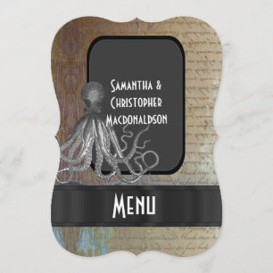 Modern fantasy steampunk cosplay wedding menu