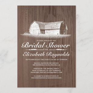 Modern Farm Bridal Shower Invitations