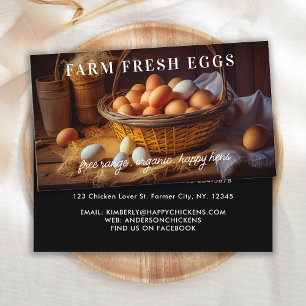 Modern Farm Fresh Eggs Chicken Egg Business Card