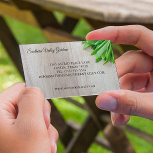 Modern Farmers Market Botanist or Florist Magnetic Business Card