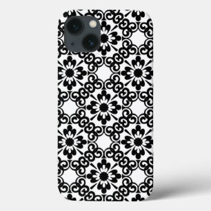 MODERN FARMHOUSE BLACK AND WHITE TILE iPhone 13 CASE
