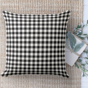 Modern Farmhouse Black & White Gingham Couch Cushion