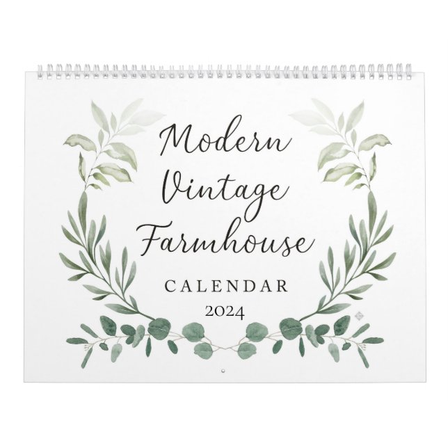 Modern Farmhouse Calendar 2024 (Cover)