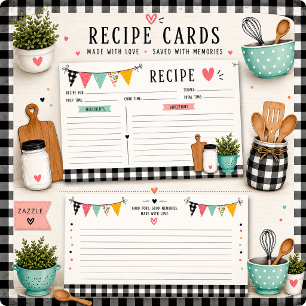 Modern Farmhouse Fun Recipe Cards