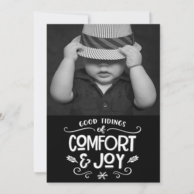 Modern Farmhouse| Photo on Black Gingham Christmas (Front)