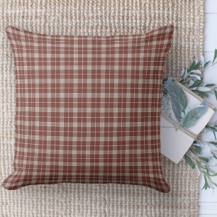 Modern Farmhouse Red And White Plaid Couch Cushion