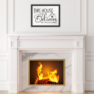 Modern Farmhouse 'This House Believes' Custom Poster