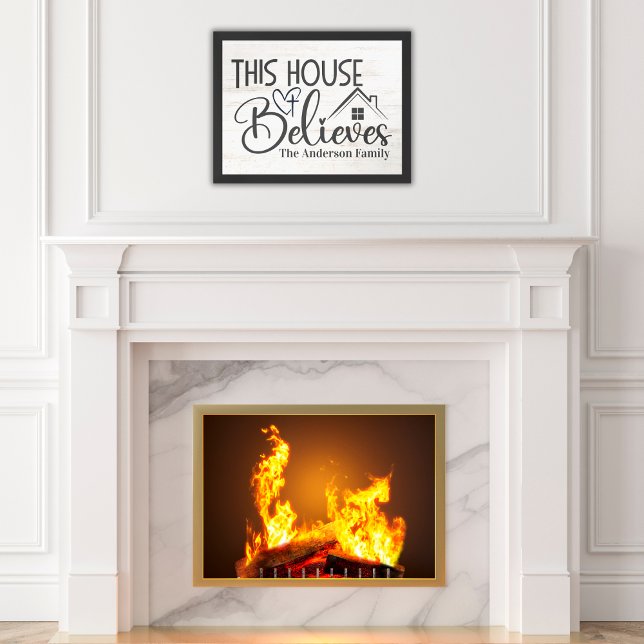 Modern Farmhouse 'This House Believes' Custom  Poster (Modern Farmhouse 'This House Believes' Custom Poster)