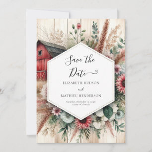 Modern Farmyard Barnyard Wedding Save The Date