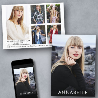 Modern Fashion Modelling 6 Photos Model Comp Card