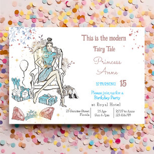 Modern fashion Princess Royal Birthday Invitation