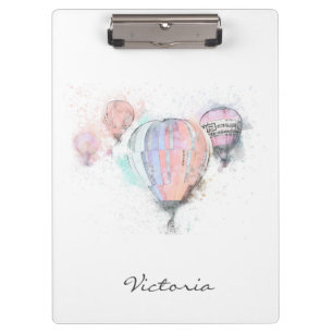 Modern Fashionable Trendy Pink . Add Your Name Clipboard