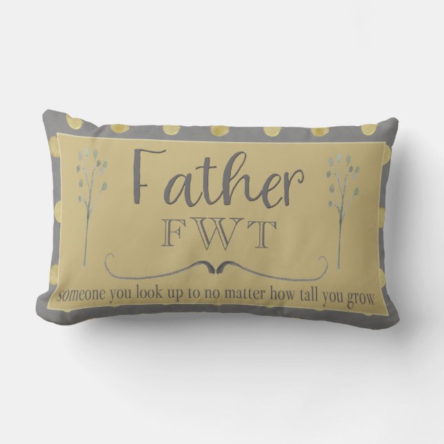Modern Father Pillow With Initials (Front)
