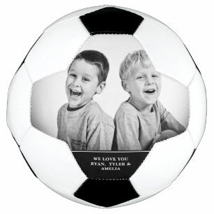 Modern Father`s day Custom Photo Soccer Ball