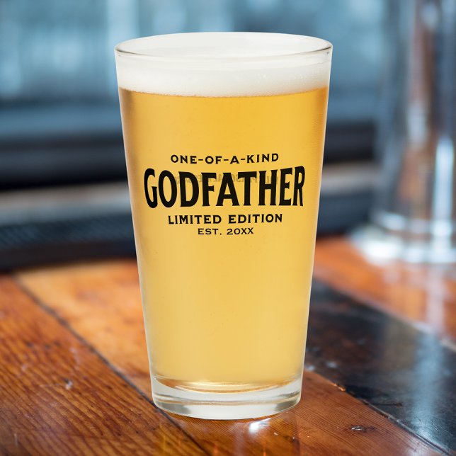 Modern Father's Day Gift for Godfather Customised  Glass (Creator Uploaded)