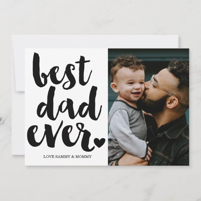 Modern Father's Day Photo Card (Front)
