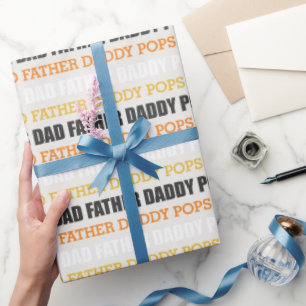 Modern Fathers day Typography  Wrapping Paper