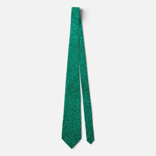 Modern Father's Day Wedding Green Glitter Sparkles Tie