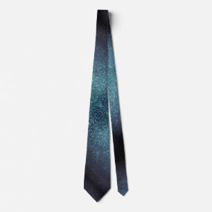 Modern Father's Day Wedding Navy Glitter Sparkles Tie