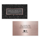 Modern Faux Black Glitter Elegant Rose Gold