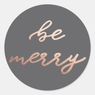 Modern Faux Copper Foil Foliage   Holiday Stickers