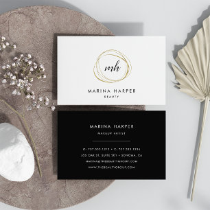 Modern Faux Gold Abstract Business Card