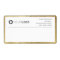 Modern faux gold border logo Return Address Label