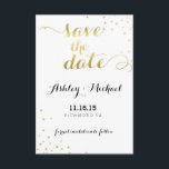 Modern Faux Gold Foil Glamour Save The Date<br><div class="desc">Modern Faux Gold Foil Glamour Wedding Save the Date. Matching Invitation,  RSVP,  Guest Information,  Thank you,  Save the date,  Postage Stamps,  accessories and more available at http://www.zazzle.com/bydandeliondesign</div>