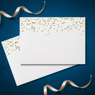 Modern Faux Gold Glitter Chic Elegant 5x7 Envelope