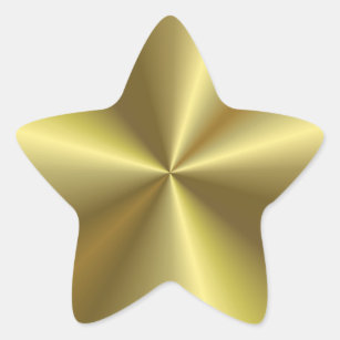 Modern Faux Gold Metallic Look Blank Elegant Star Sticker