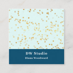 Modern Faux Gold Sparkles Business Card