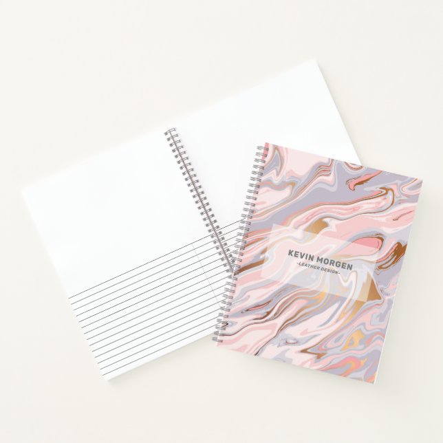 Modern faux marble texture notebook (Inside)