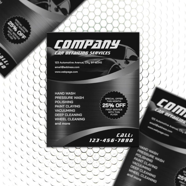Modern faux metallic automotive flyer (Creator Uploaded)