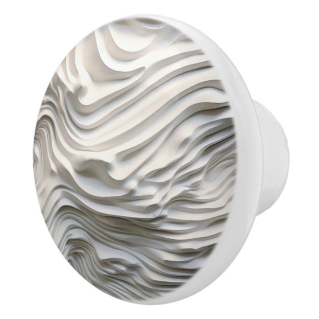 Modern Faux Relief Coastal Ceramic Knob (Right)